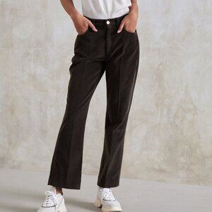 Brunello Cucinelli Monili Tab Jean Corduroy Kick Flare Dark Brown Size 8